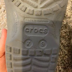 Grey crocs- size 7 mens